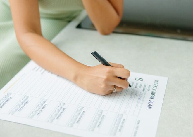 Post: How to create a simple weekly meal plan